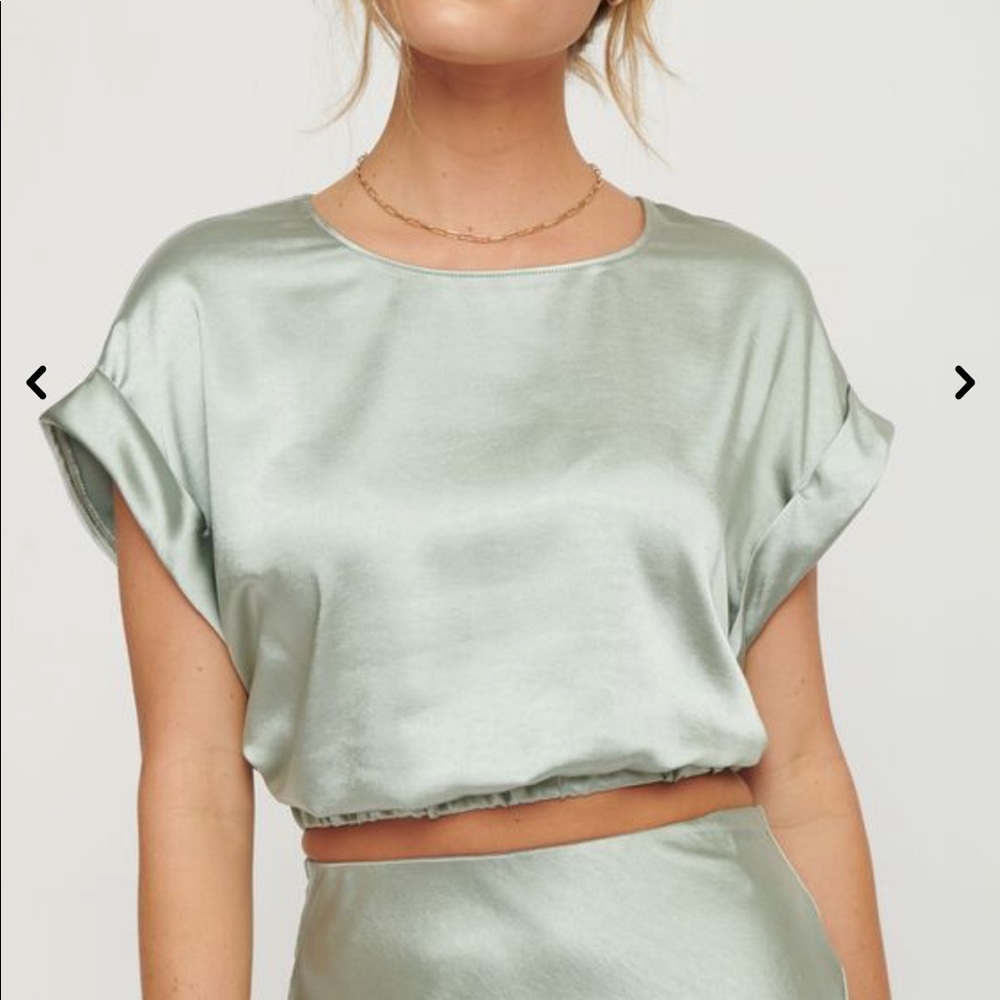 Dynamite Ava Satin Bubble T-shirt